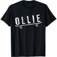 thumbnail image 1 of Skateboarder Ollie Skateboard Funny Creative Graphic T-Shirt, 1 of 3