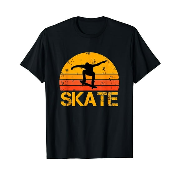 Skateboarder Retro Vintage Skateboarding T-Shirt Black