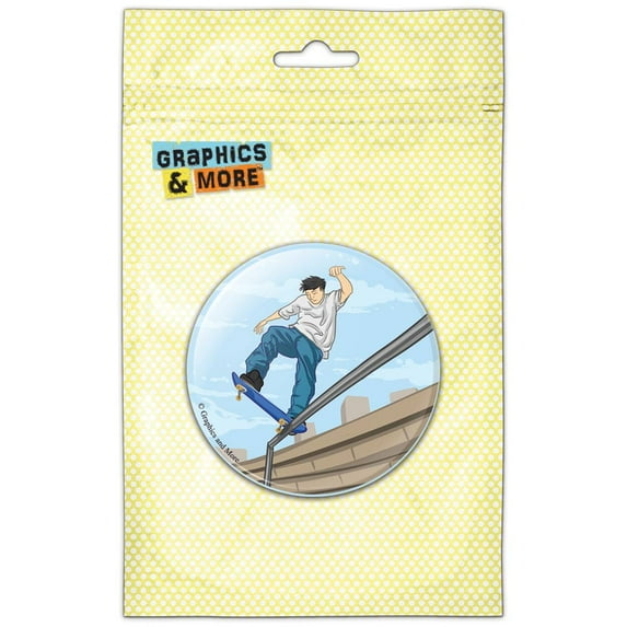 Skateboarder Skateboarding Refrigerator Button Magnet