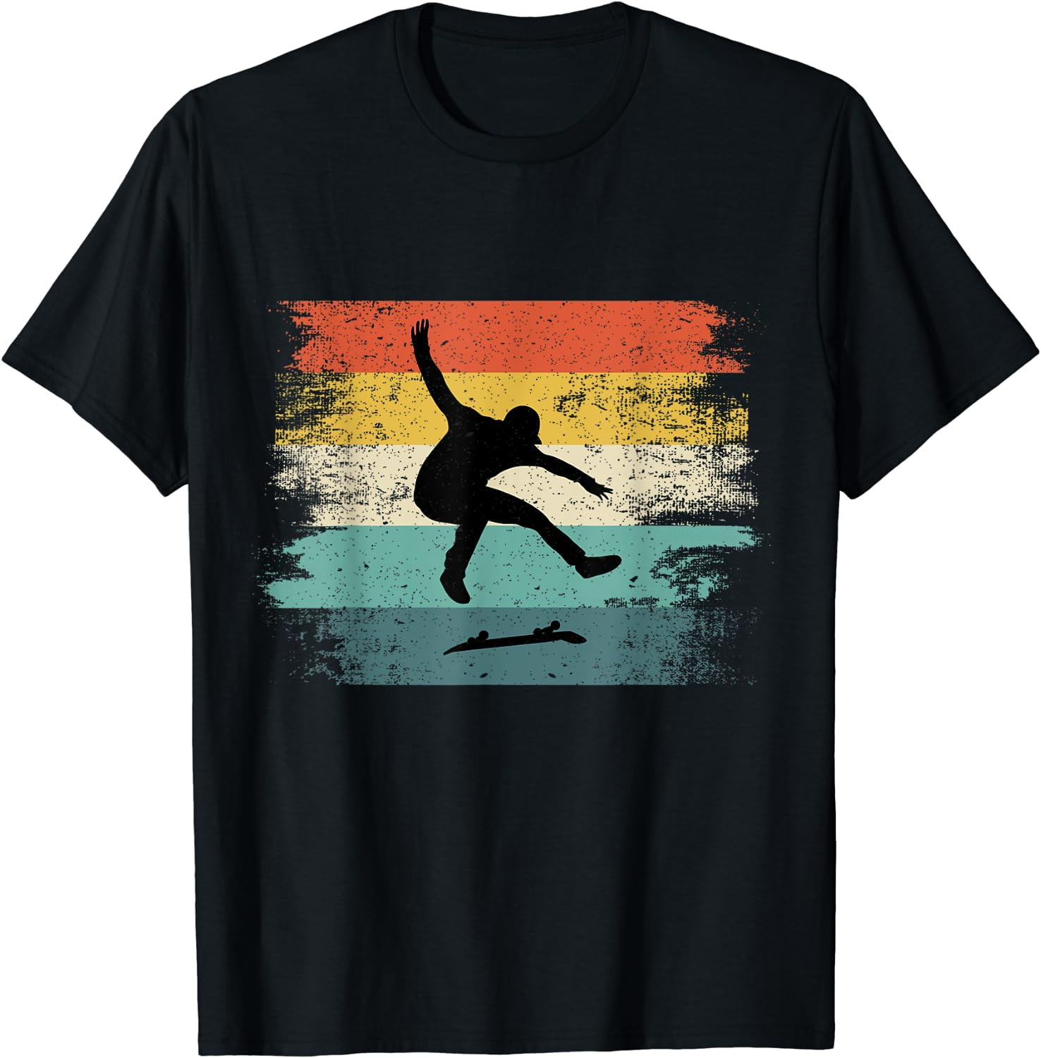 Skateboarder Vintage Skater Retro Aesthetic Skateboard T-Shirt ...