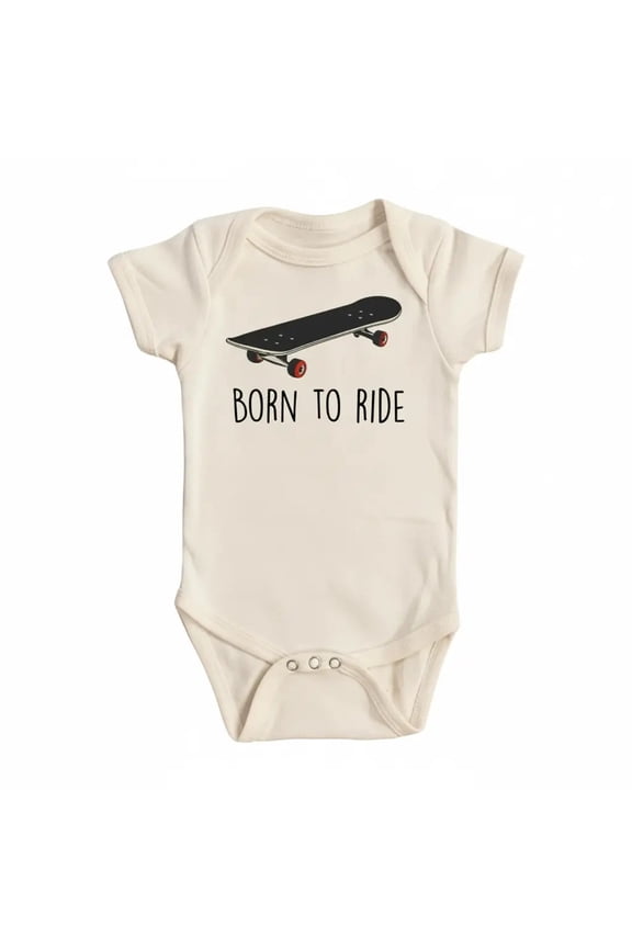 Skateboarding Born Newborn Baby Bodysuit