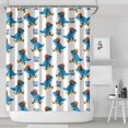 thumbnail image 1 of Skateboarding Dinosaur Pattern Shower Curtain 72"x84" ,Bathroom Decorative Shower Curtains Set with 12 Hooks,Modern Waterproof Washable Shower Curtain, 1 of 6