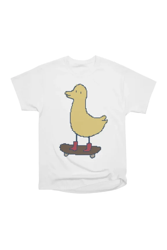 Skateboarding Duck T-Shirt Tee Gift For Him Merch For Her Apparel For Friend