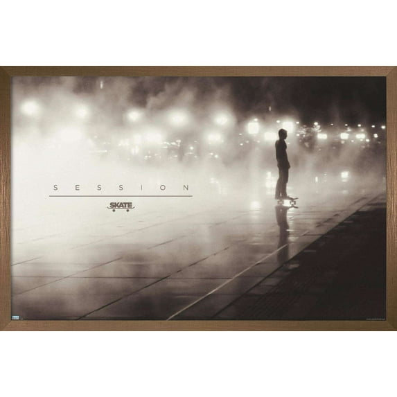 Skateboarding - Fog Wall Poster, 14.725" x 22.375", Framed