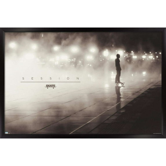 Skateboarding - Fog Wall Poster, 22.375" x 34", Framed