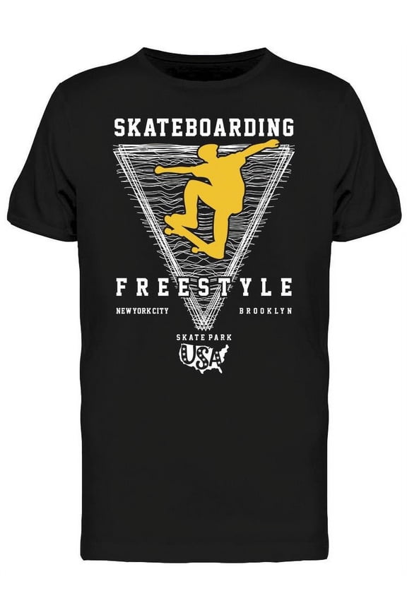 Skateboarding Freestyle T-Shirt Men -Image by Shutterstock, Male x-Large