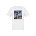 thumbnail image 1 of Skateboarding Goat Adventure Scene Men's T-shirt, 1 of 3