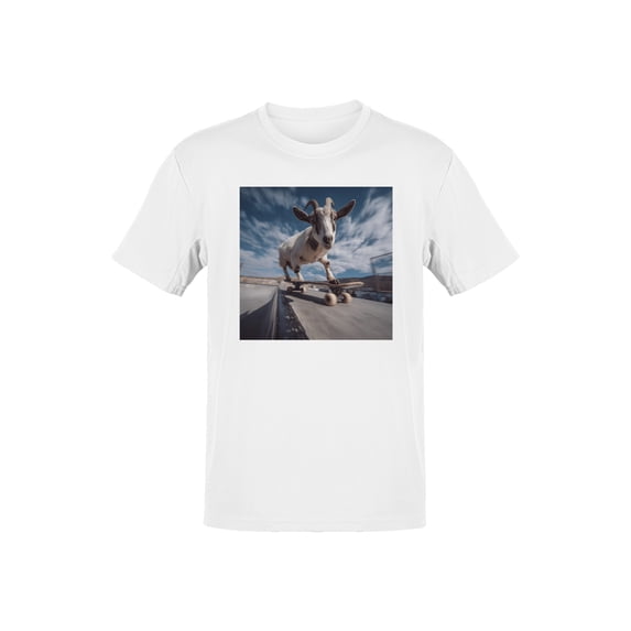 Skateboarding Goat Adventure Scene Men's T-shirt