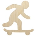 thumbnail image 1 of Skateboarding Man on Skateboard Wood Shape Unfinished Piece Cutout Craft DIY Projects - 4.70 Inch Size - 1/8 Inch Thick, 1 of 7