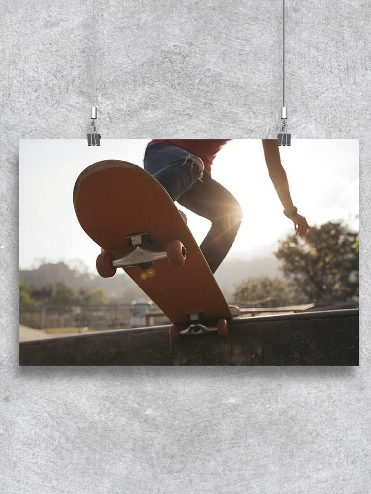 Paper Ramp Poster Skateboarding On A Ramp Poster -Image by Shutterstock - Walmart ...