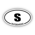 thumbnail image 1 of Skateboarding S Oval Bumper Sticker 3M Vinyl Decal 3 in x 5 in, 1 of 3