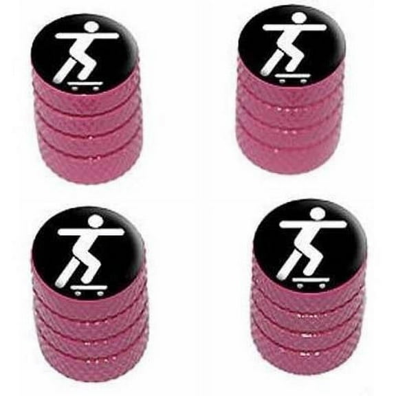 Skateboarding Skate Skater Tire Rim Wheel Aluminum Valve Stem Caps, Multiple Colors