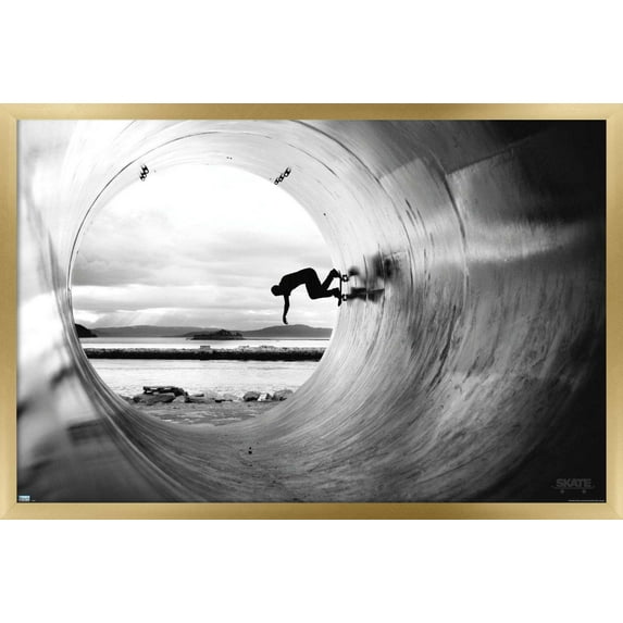 Skateboarding - Tube Wall Poster, 14.725" x 22.375", Framed
