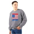 thumbnail image 1 of Skateboarding US Flag United Skates Unisex Plus Fleece Graphic Sweatshirt Brisco Brands 3X, 1 of 5