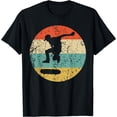 thumbnail image 1 of Skateboarding Vintage Retro Skateboarder T-Shirt Black X-Large, 1 of 3