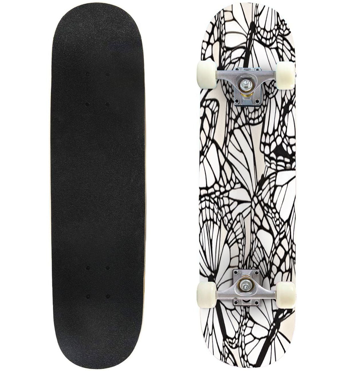 Skateboards for Beginners Beautiful butterfly wings seamless pattern ...