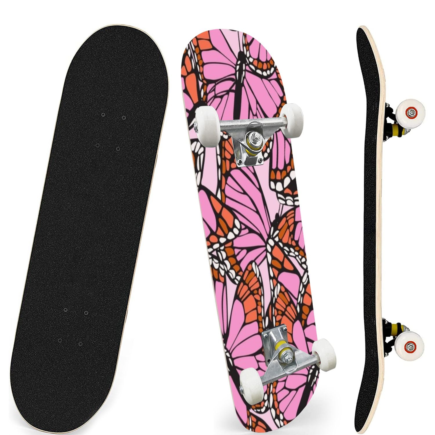 Skateboards for Beginners Beautiful butterfly wings seamless pattern ...