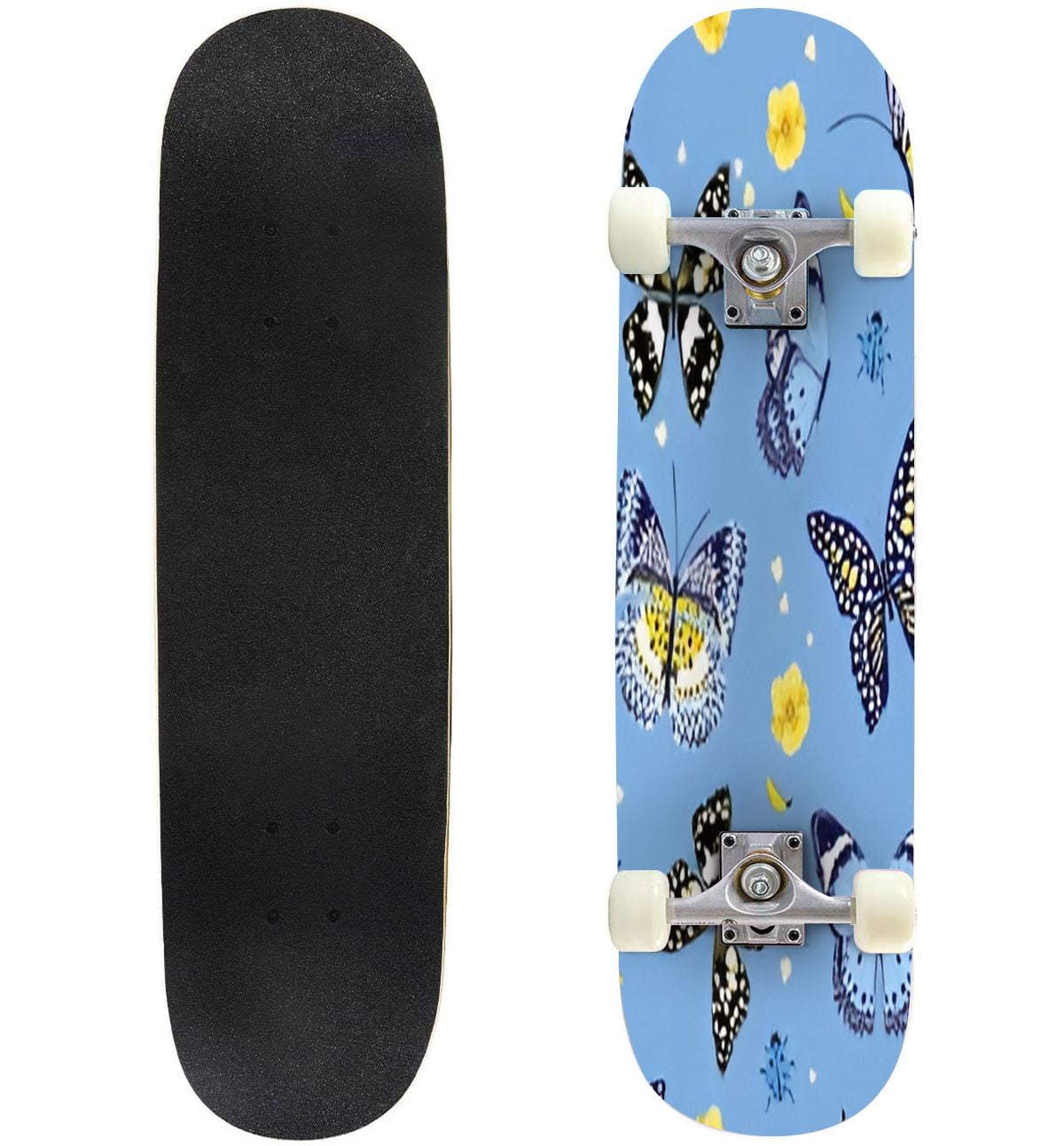 Skateboards for Beginners Beautiful summer butterflies seamless pattern ...