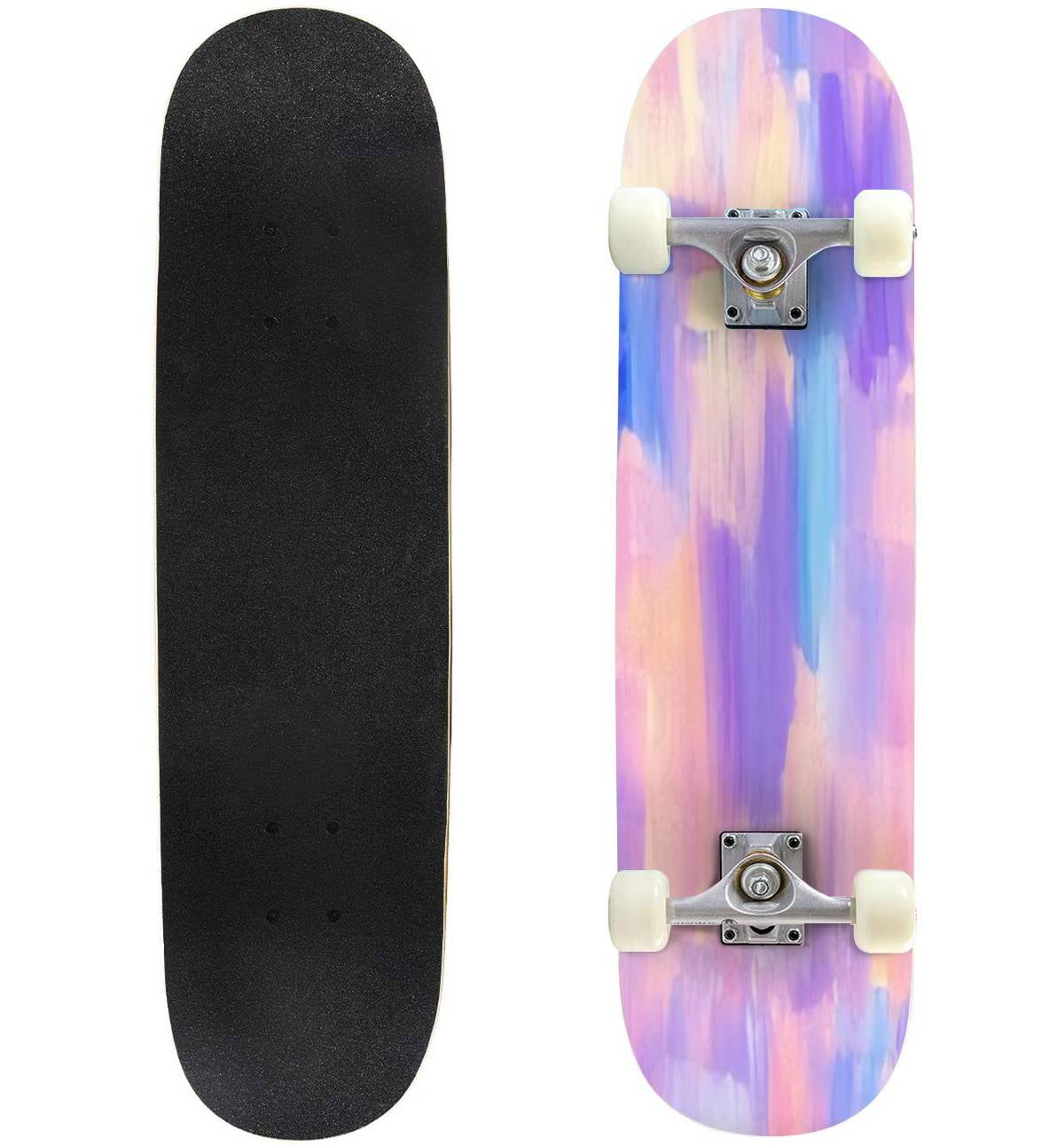 Skateboards for Beginners Colorful pastel acrylic texture painting