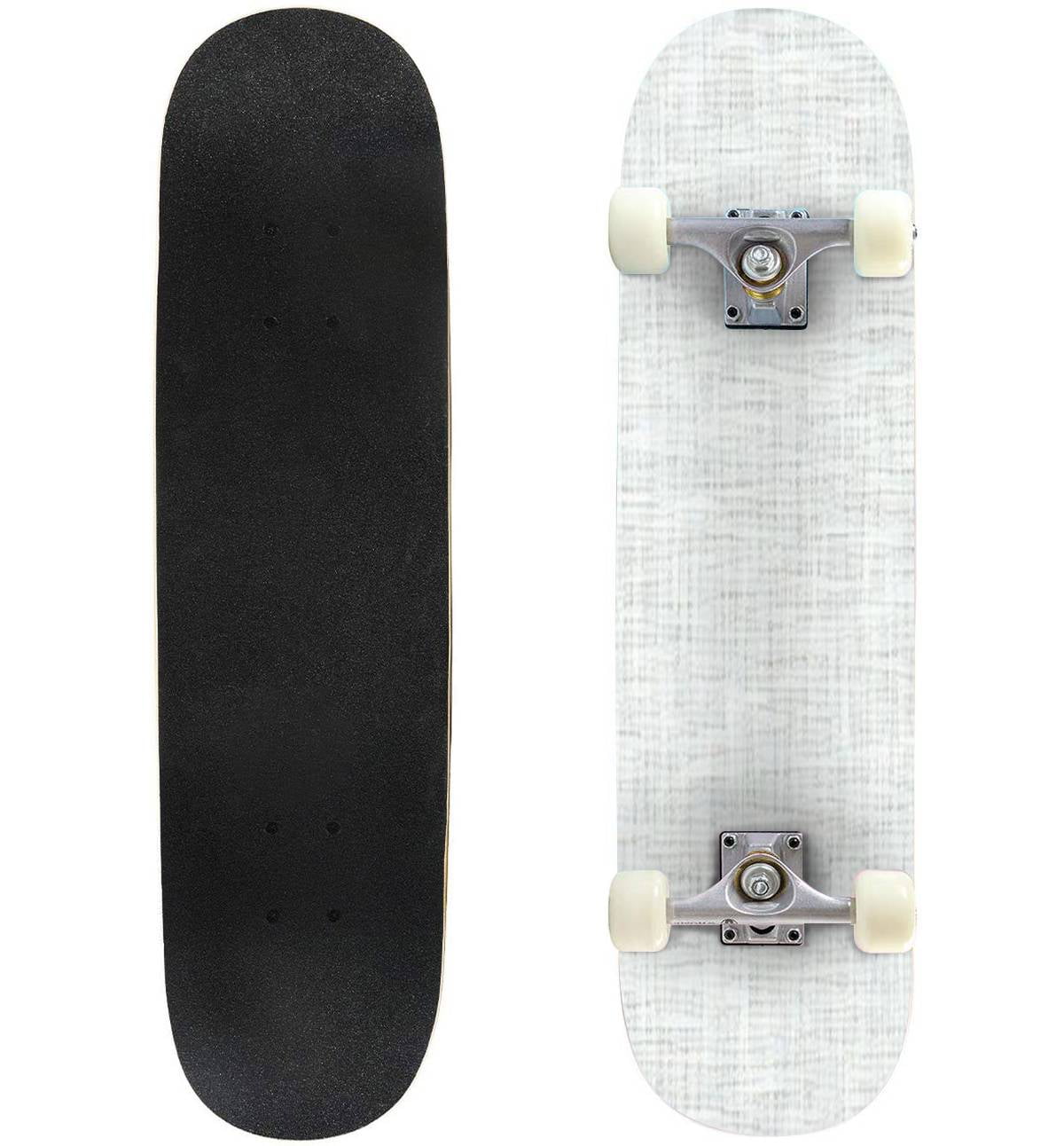 Black White Ruffed Lemur Skateboard Complete - 31x8 Inch Maple Deck For Beginners