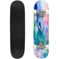 thumbnail image 1 of Skateboards for Beginners Natural luxury abstract fluid art alcohol ink technique Tender dreamy 31"x8" Maple Double Kick Concave Boards Complete Skateboards Outdoor for Adults family friends Gifts, 1 of 5