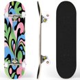 Skateboards for Beginners Retro Groovy Abstract Shapes 31