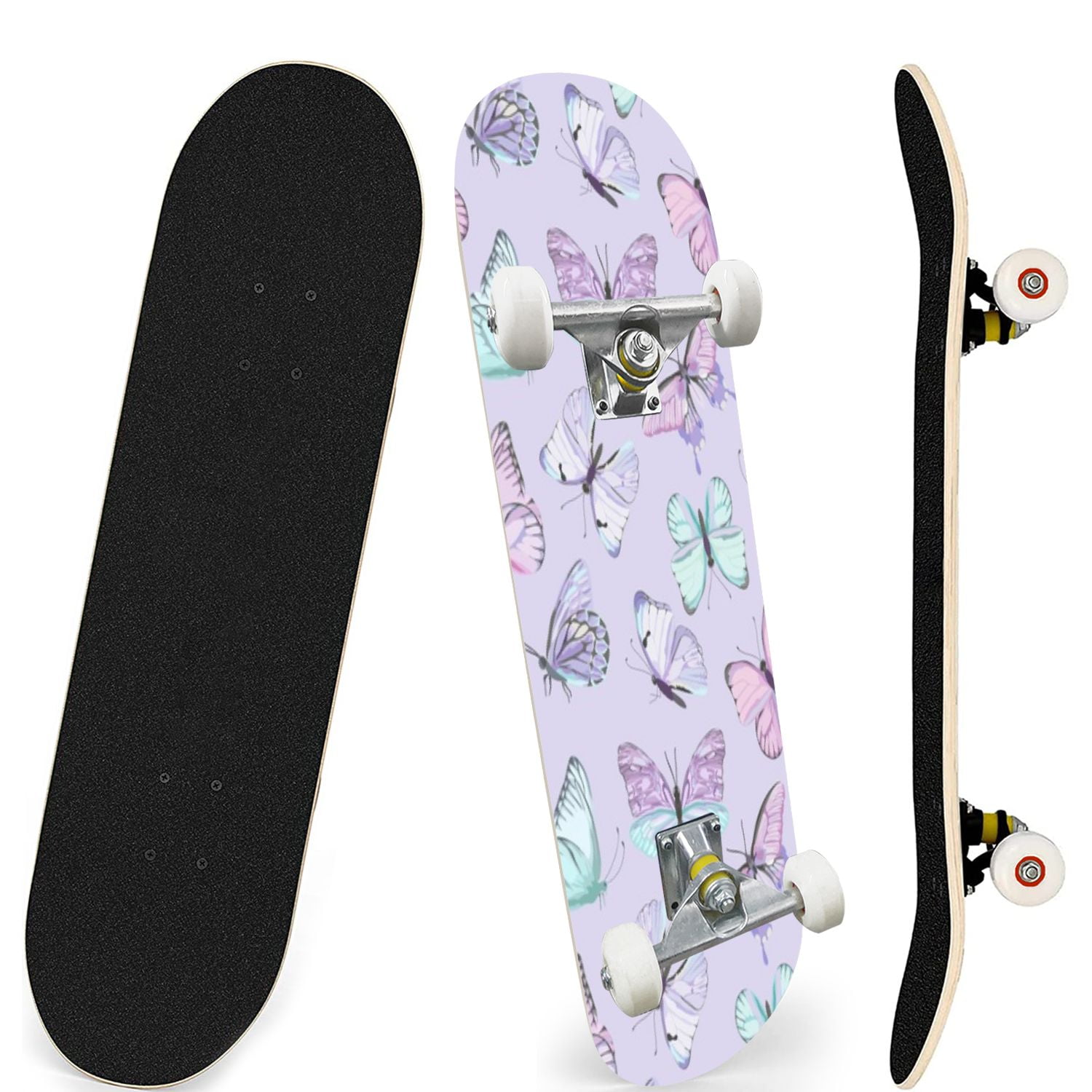 Skateboards for Beginners Seamless butterfly watercolor pattern ...