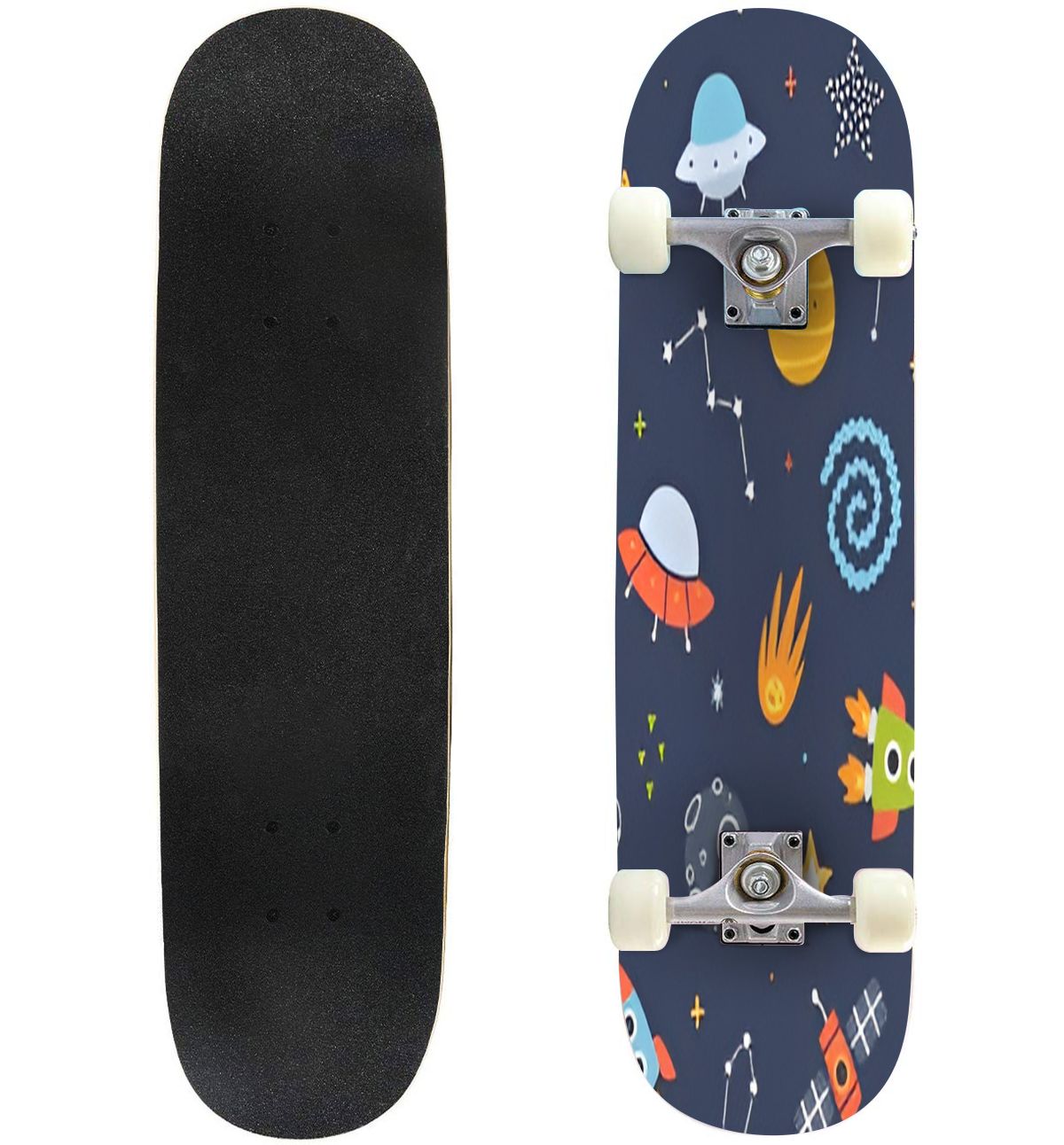 RARE *** SKATEBOARD SKATE FIBERGLASS COSMIC SPACE AGE ANNEES