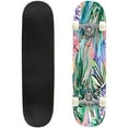 thumbnail image 1 of Skateboards for Beginners Summer floral looking like unfinished for textiles 31"x8" Maple Double Kick Concave Boards Complete Skateboards Outdoor for Adults Youths Kids Teens Gifts, 1 of 5