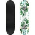 thumbnail image 1 of Skateboards for Beginners watercolor seamless eucalyptus leaves white vintage print botanical 31"x8" Maple Double Kick Concave Boards Complete Skateboards Outdoor for Adults Youths Kids Teens Gifts, 1 of 5