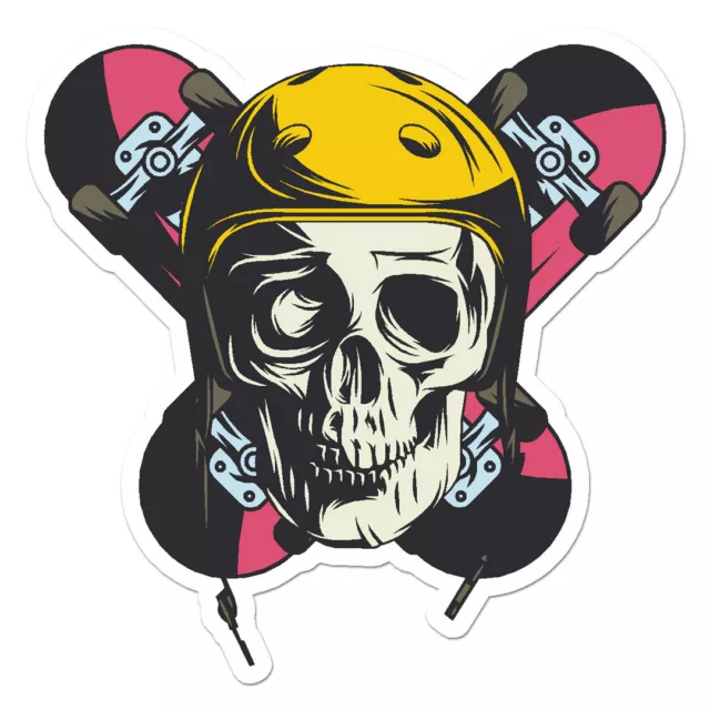 Skateboards Skull Sticker Phone Decal Water Bottle Stickers Car Decals ...