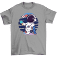 thumbnail image 1 of Skater Astronaut Ice Cream Cone T-Shirt Space Skateboard Tee Men Women, 1 of 2