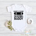thumbnail image 1 of Skater Baby Bodysuit, Future Skating Buddy, Funny Baby Clothes, Skate Baby Outfit, Skateboarding Baby, Baby Announcement, Skateboard Shirt Cute And Cool Baby Bodysuit, Baby Bodysuit Lat 4424, 1 of 3