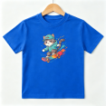 thumbnail image 1 of Skater Cat Skateboard Cool Boys Graphic Tees Streetwear Kids T-Shirt 100% Cotton Short Sleeve Tops Ages 4-13Y, 1 of 5