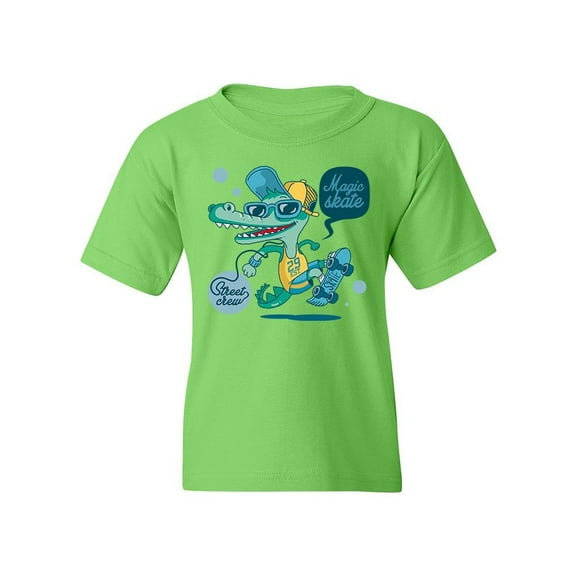 Skater Crocodile T-Shirt Juniors -Image by Shutterstock,  x-Large