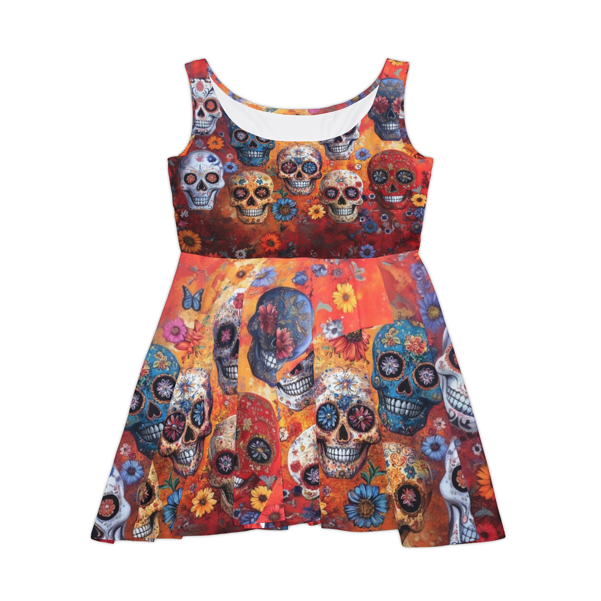 skull print skater dress Jason's Art Space Designs Skater Dress