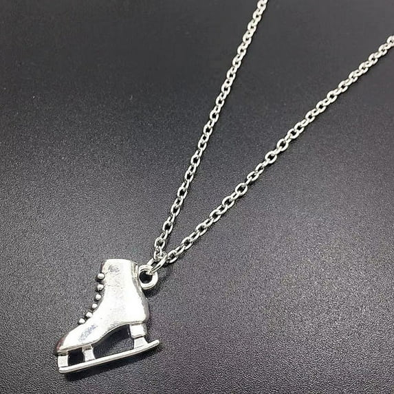 Skater Earrings Necklace Ice Skate Pendant Jewelry Figure Skating Dangle Earrings For Enthusiasts Lovers And Collectors