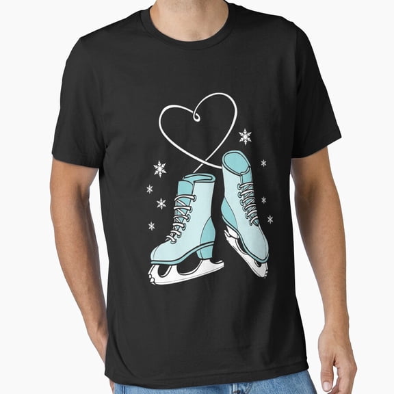 Skater Girl Ice Skating Winter Sport Gift Cute Motion Graphic Unisex T-Shirt, up to Size 5XL