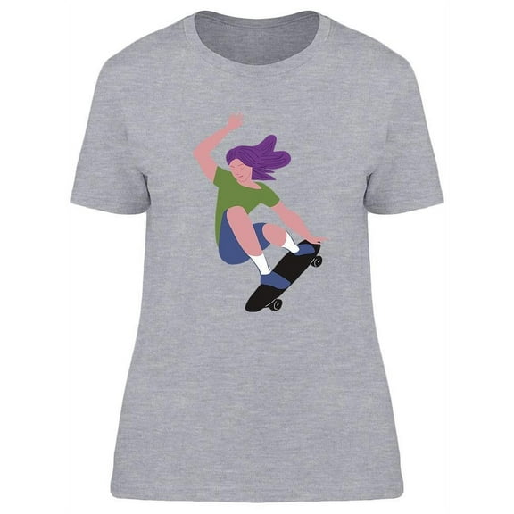 Skater Girl T-Shirt Women -Image by Shutterstock, Female Medium