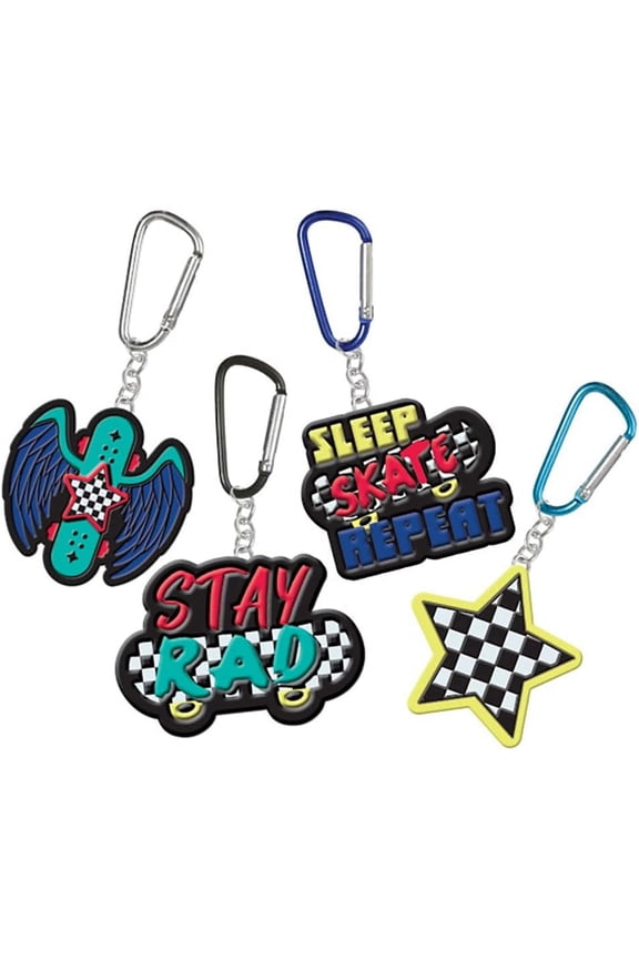 Skater Party Deluxe Vinyl Keychain Favors (8ct)