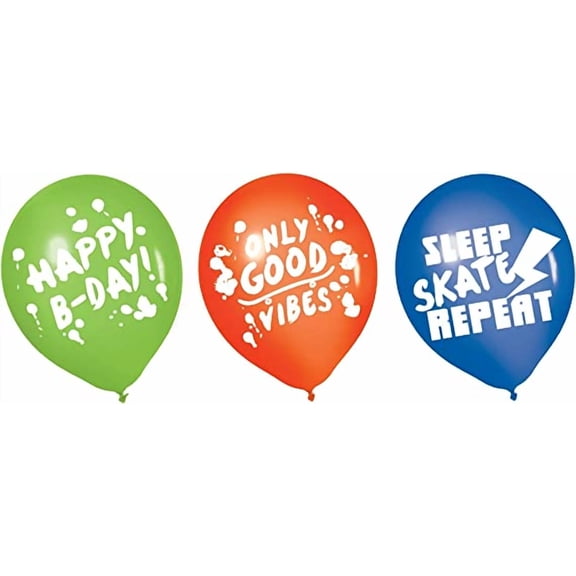 Skater Party Latex Balloons (6)