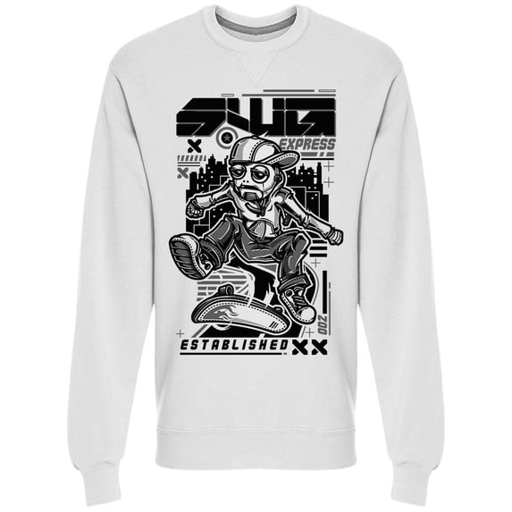 Skater Robot Sweatshirt Men -Image by Shutterstock, Male x-Large