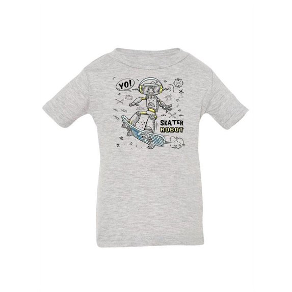 Skater Robot T-Shirt Infant -Image by Shutterstock, 12 Months