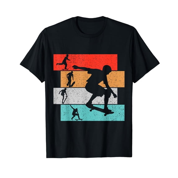Skater Skateboarder Retro Skateboard Boys Youth T-Shirt