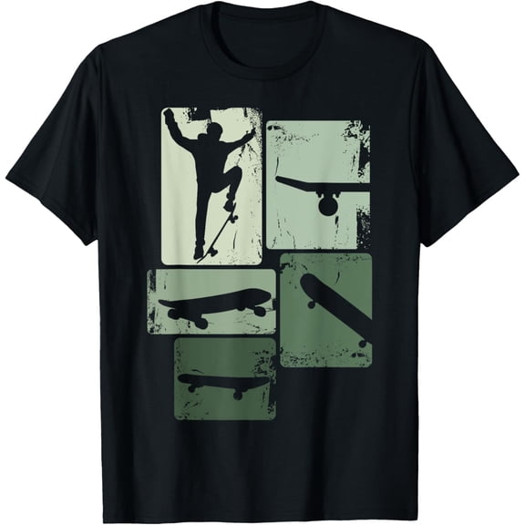Skater Skateboarder Retro Skateboard Gift for Boys T-Shirt