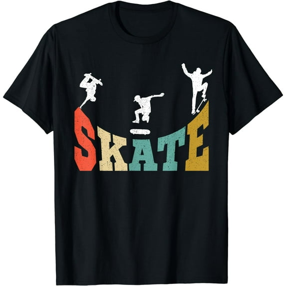 Skater Skateboarder Retro Skateboard Gift for Boys T-Shirt