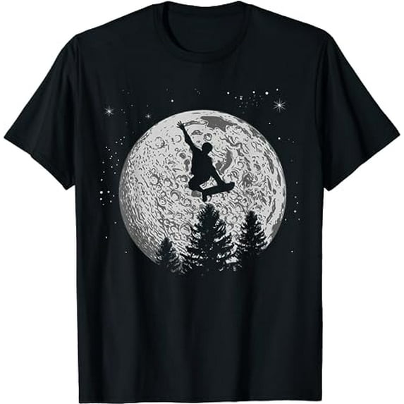 Skater Skateboarder Skateboard Moon Skateboarding Gift T-Shirt