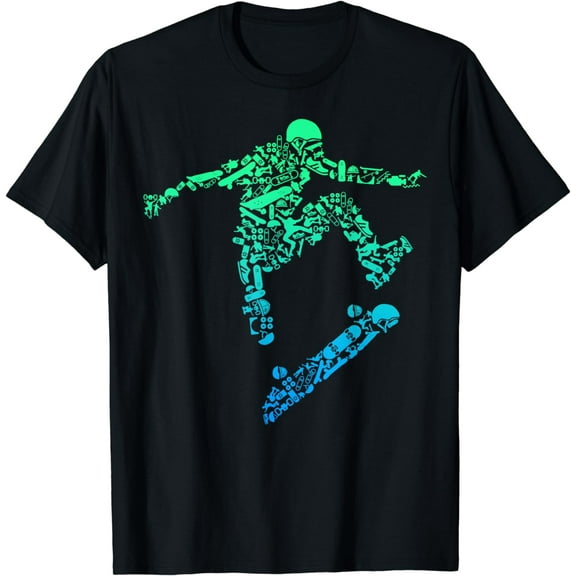 Skater Skateboarding Helmet Gear Skateboard - Skateboarder T-Shirt