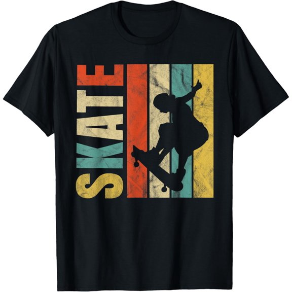 Skater Vintage Skateboard Longboard Halfpipe T-Shirt