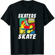 Skaters Gonna Skate - Speed Roller Derby Roller Skating Womens T-Shirt Black